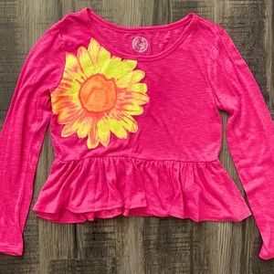 Pink sunflower top